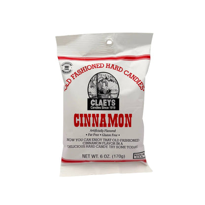 Claeys Old Fashioned Hard Candy Cinnamon Drops 6oz Bag
