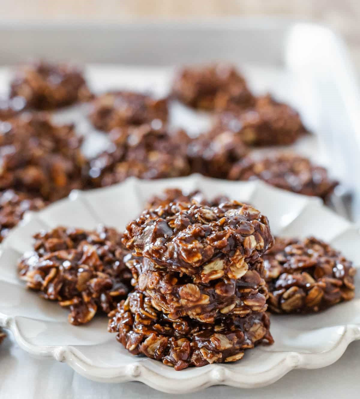 No Bake Oatmeal Fudge Cookie